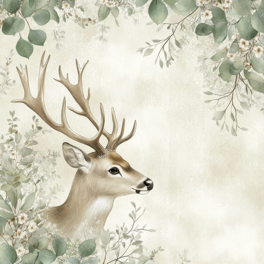 Deer Eucalyptus Whisper Digital Paper Pack (DDD001429)
