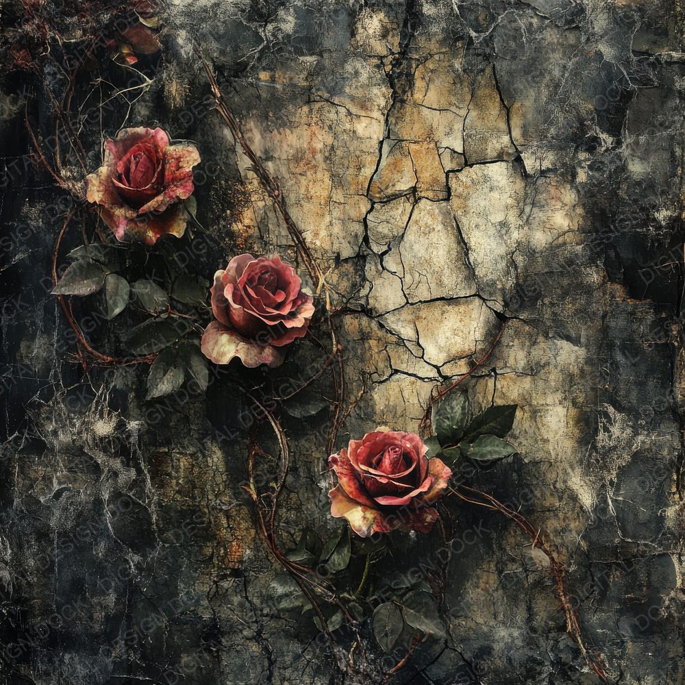 Dystopian Rose Ivy Digital Paper Pack (DDD001536)