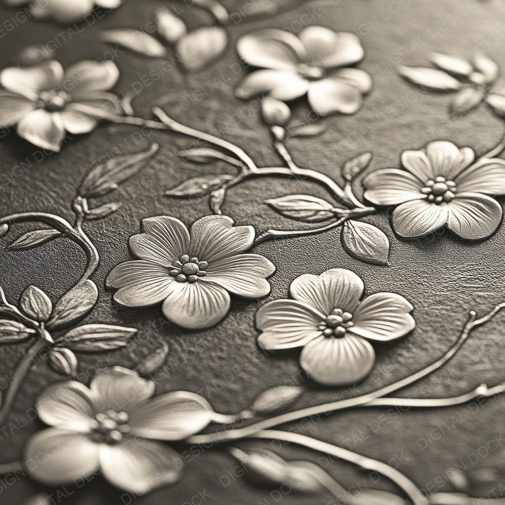 Embossed Elegance Floral Digital Paper Pack (DDD001561)