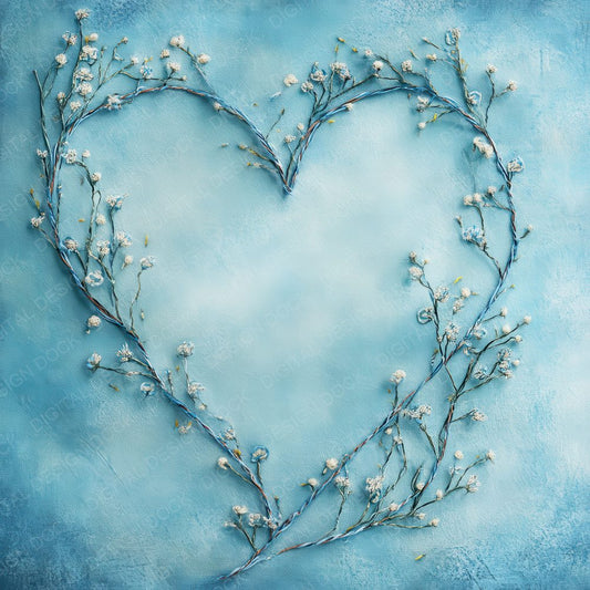 Embroidered Sky Heart Digital Paper Pack (DDD001565)
