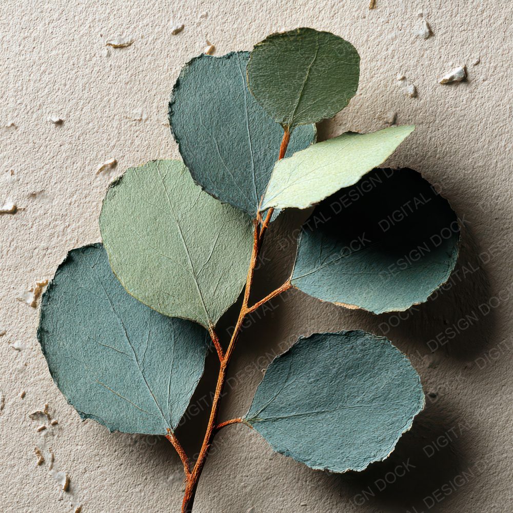 Eucalyptus Paper Cut Digital Paper Pack (DDD001620)