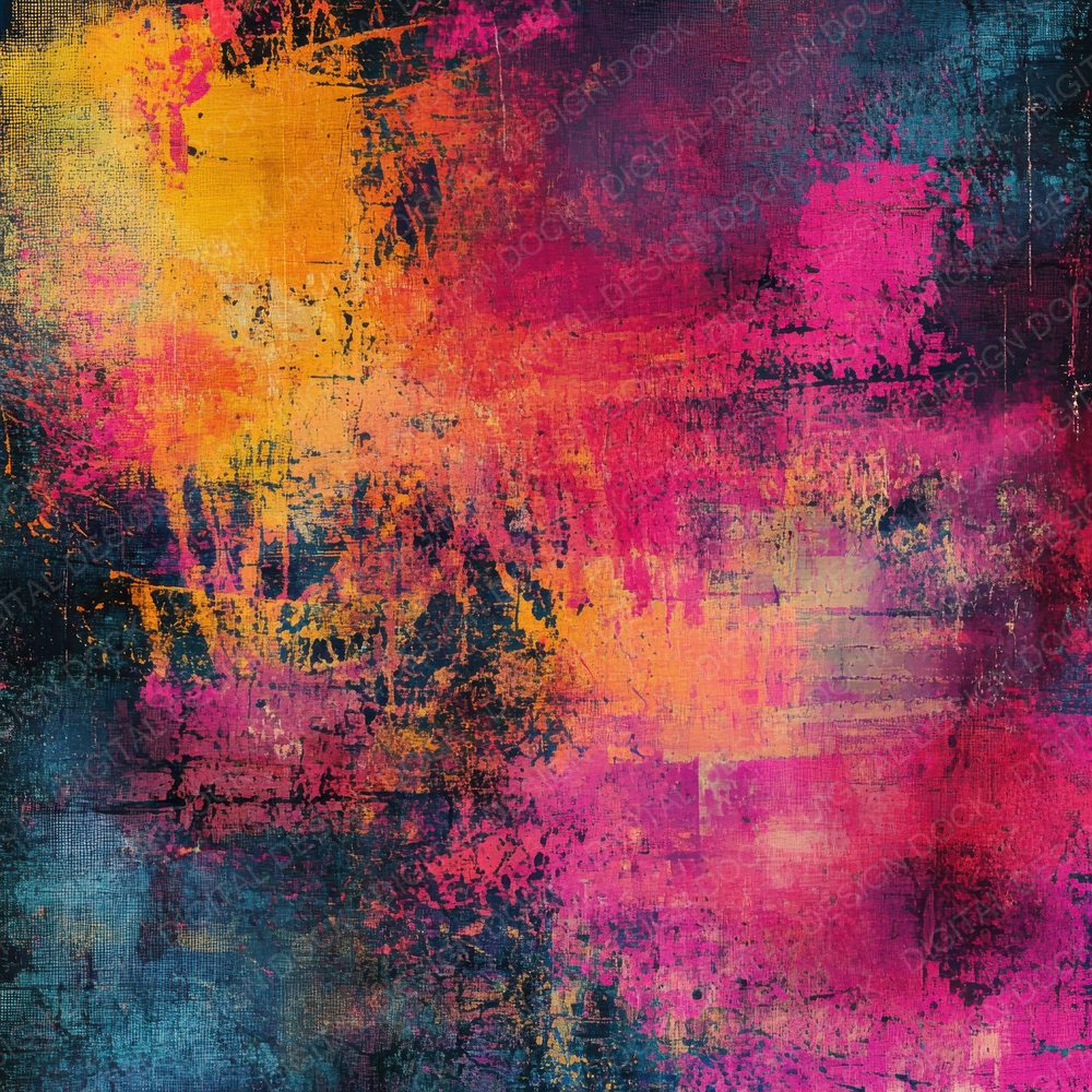 Faded Grunge Neon Future Background Digital Paper Pack (DDD001652)