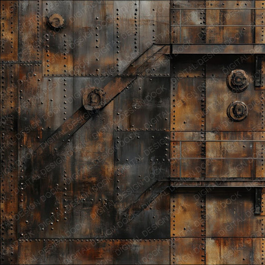 Faded Industrial Metal Background Digital Paper Pack (DDD001656)