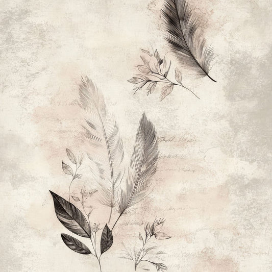 Feather Pink Blush Digital Paper Pack (DDD001689)