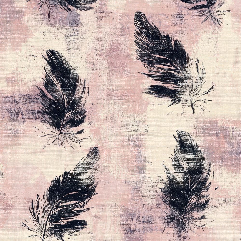 Feather Pink Blush Digital Paper Pack (DDD001689)