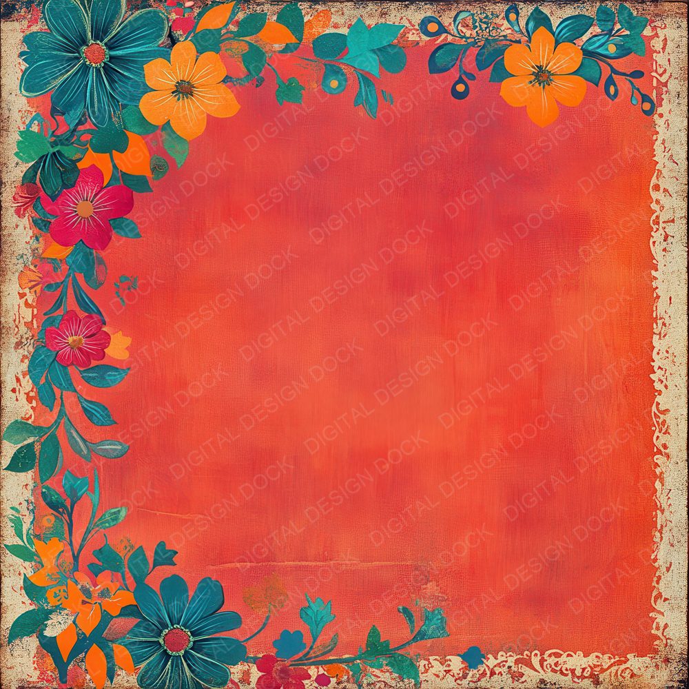Fiesta Floral Digital Paper Pack (DDD001703)
