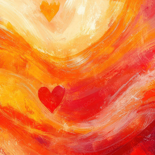 Flame Heart Swirl Digital Paper Pack (DDD001722)