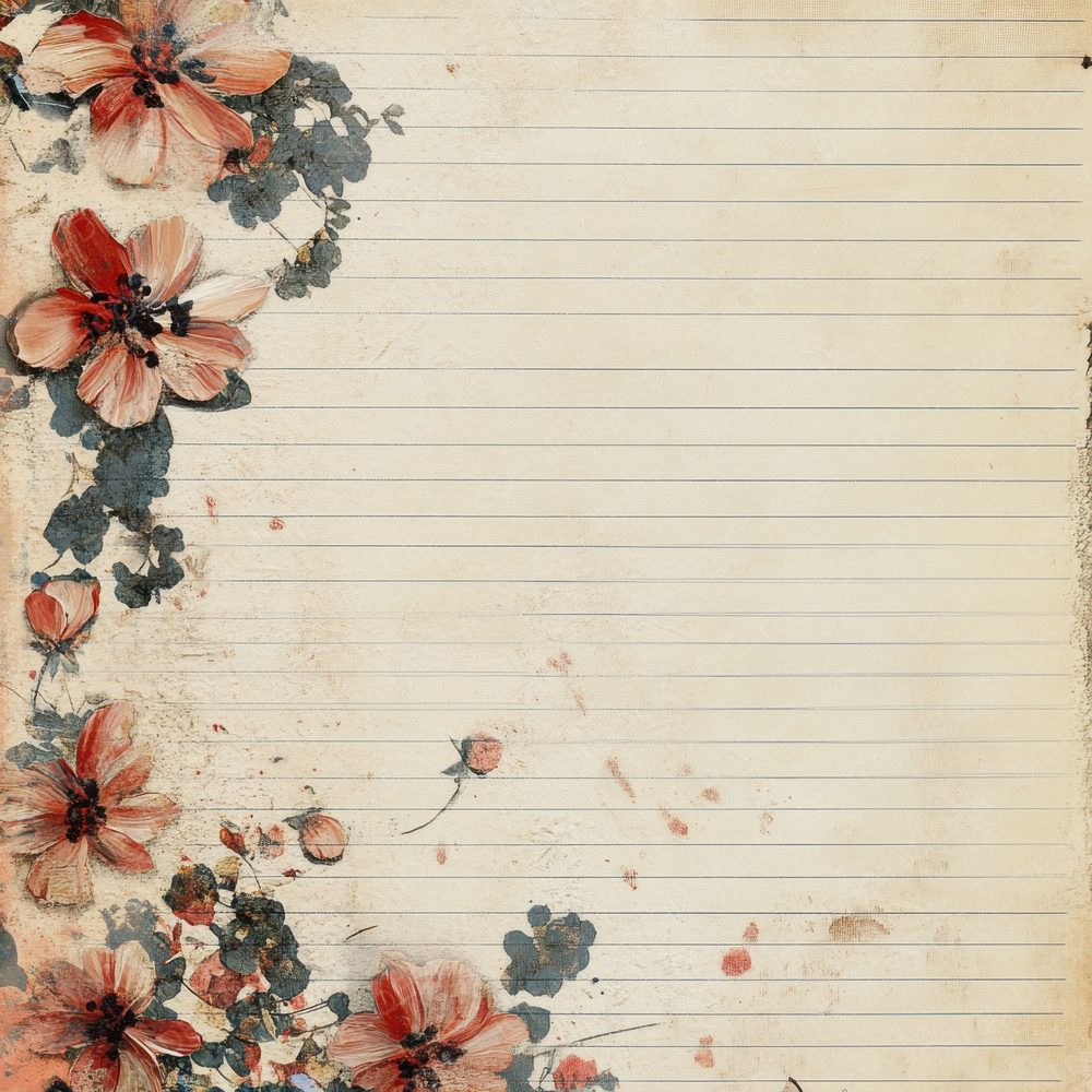 Floral Lined Background Digital Paper Pack (DDD001739)