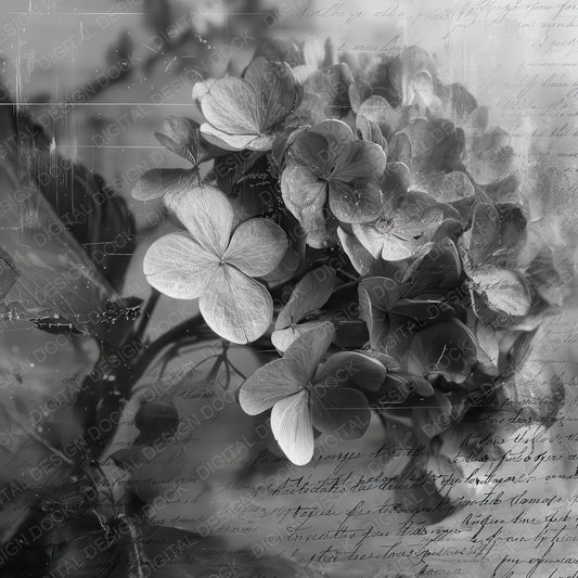Fog Hydrangea Grain Digital Paper Pack (DDD001745)