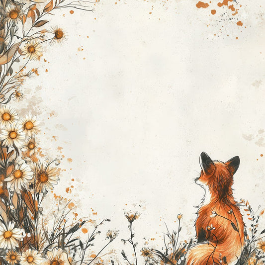 Fox Daisy Drift Digital Paper Pack (DDD001791)