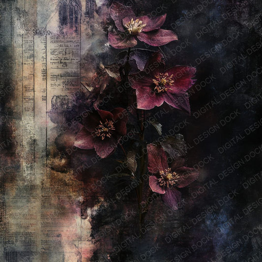 Fractured Hellebore Chapel Digital Paper Pack (DDD001796)