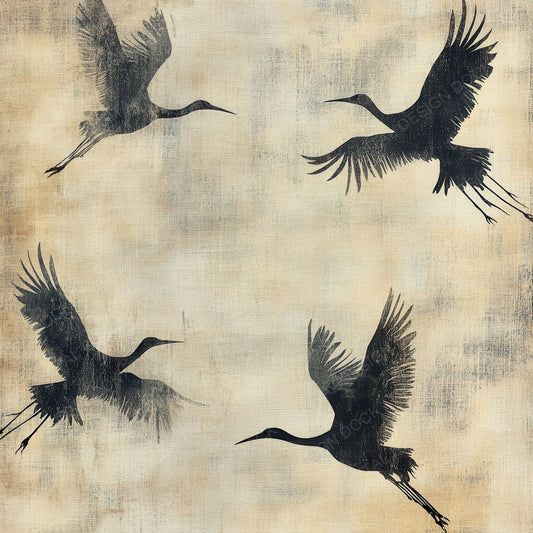 Ghostly Crane Shadows Background Digital Paper Pack (DDD001847)