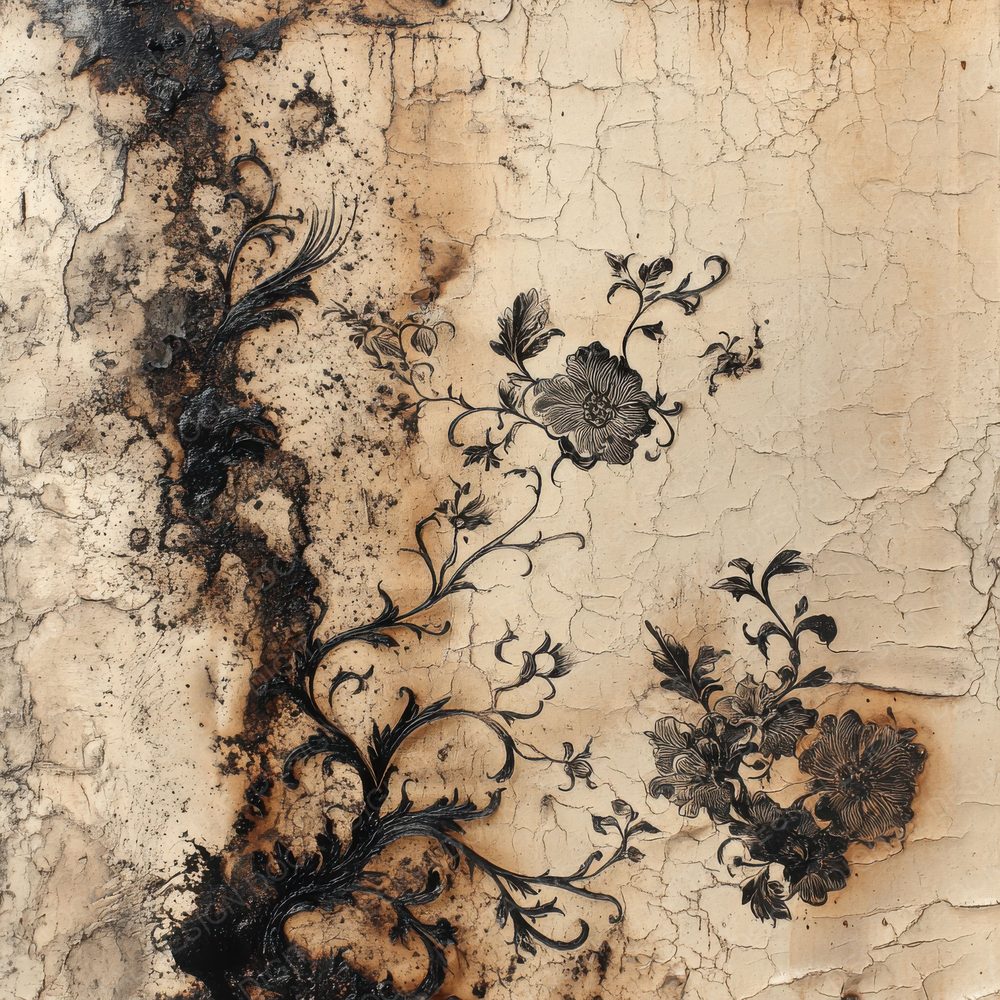 Gilded Floral Ash Digital Paper Pack (DDD001855)
