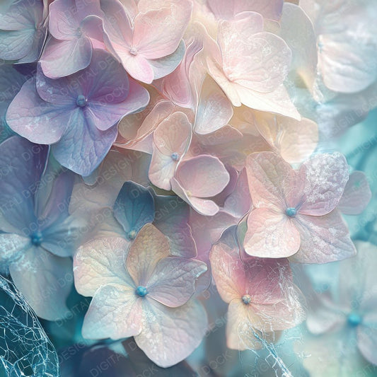 Glistering Hydrangea Dew Digital Paper Pack (DDD001865)
