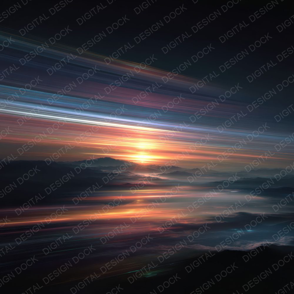 Glitch Horizon Heat Blur Split Light Digital Paper Pack (DDD001873)