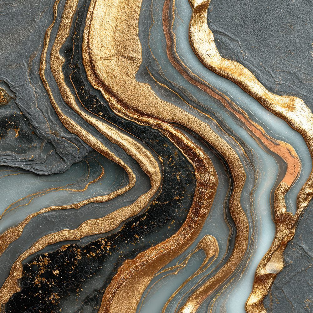 Gold Iron Swirl Drip Digital Paper Pack (DDD001886)