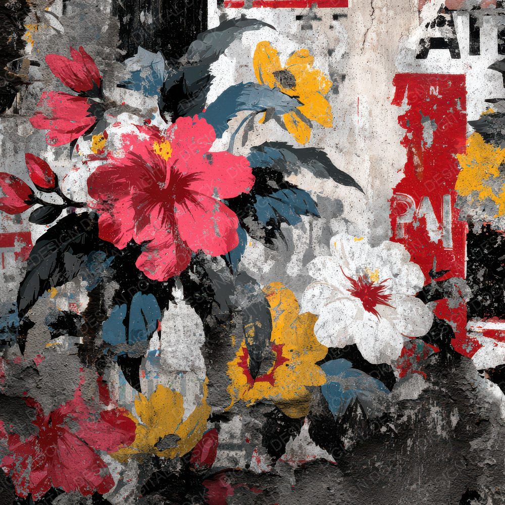 Graffiti Paste Spray Bloom Digital Paper Pack (DDD001926)