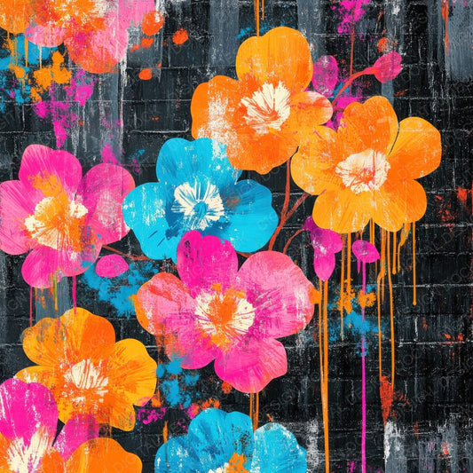Graffiti Wildflowers Digital Paper Pack (DDD001929)