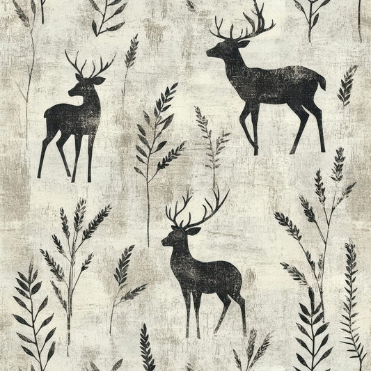 Gray Deer Wheat Digital Paper Pack (DDD001938)