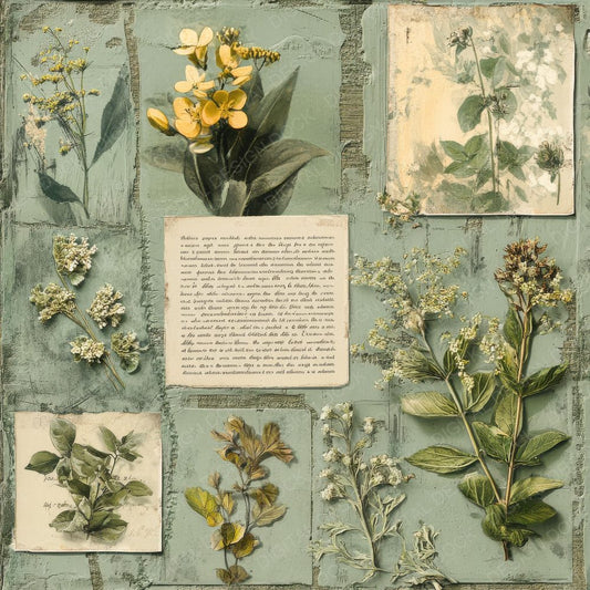 Herbarium Label Frame Digital Paper Pack (DDD002010)