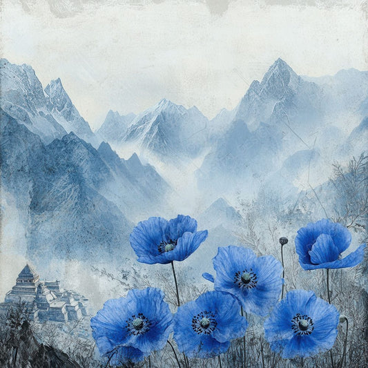 Himalayas Blue Poppy Digital Paper Pack (DDD002017)