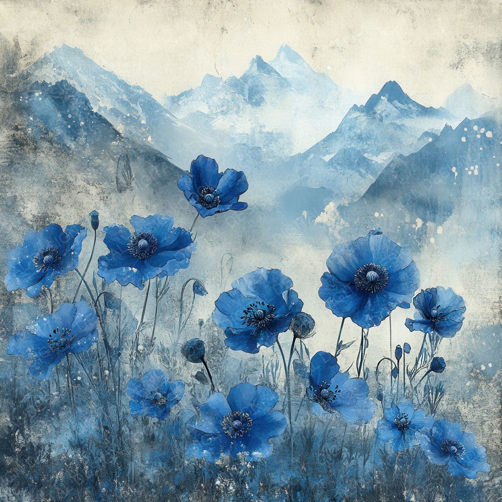 Himalayas Blue Poppy Digital Paper Pack (DDD002017)