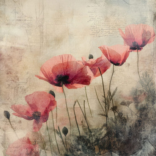 Hiraeth Poppy Letter Digital Paper Pack (DDD002018)