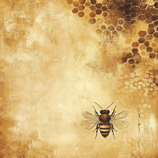 Honeycomb Bee outline Digital Paper Pack (DDD002032)