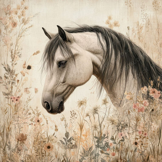 Horse Pampas Fade Digital Paper Pack (DDD002035)
