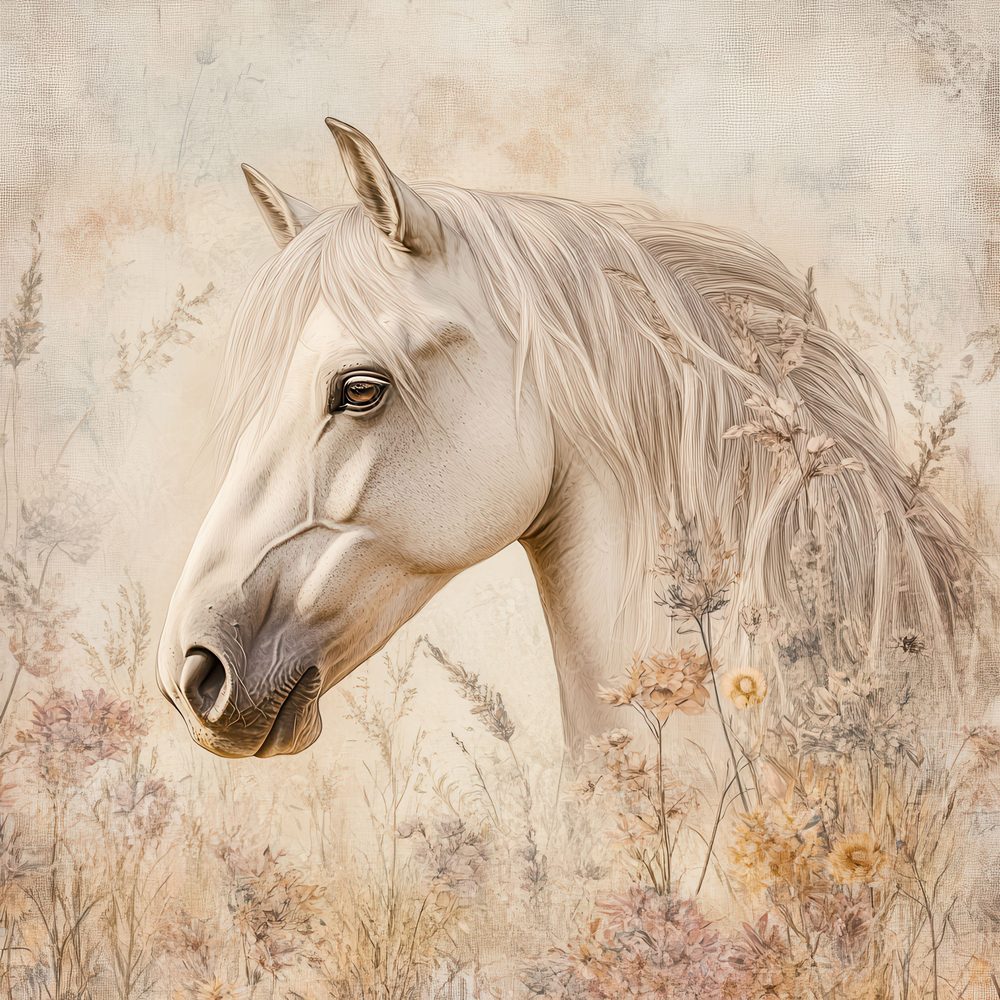 Horse Pampas Fade Digital Paper Pack (DDD002035)
