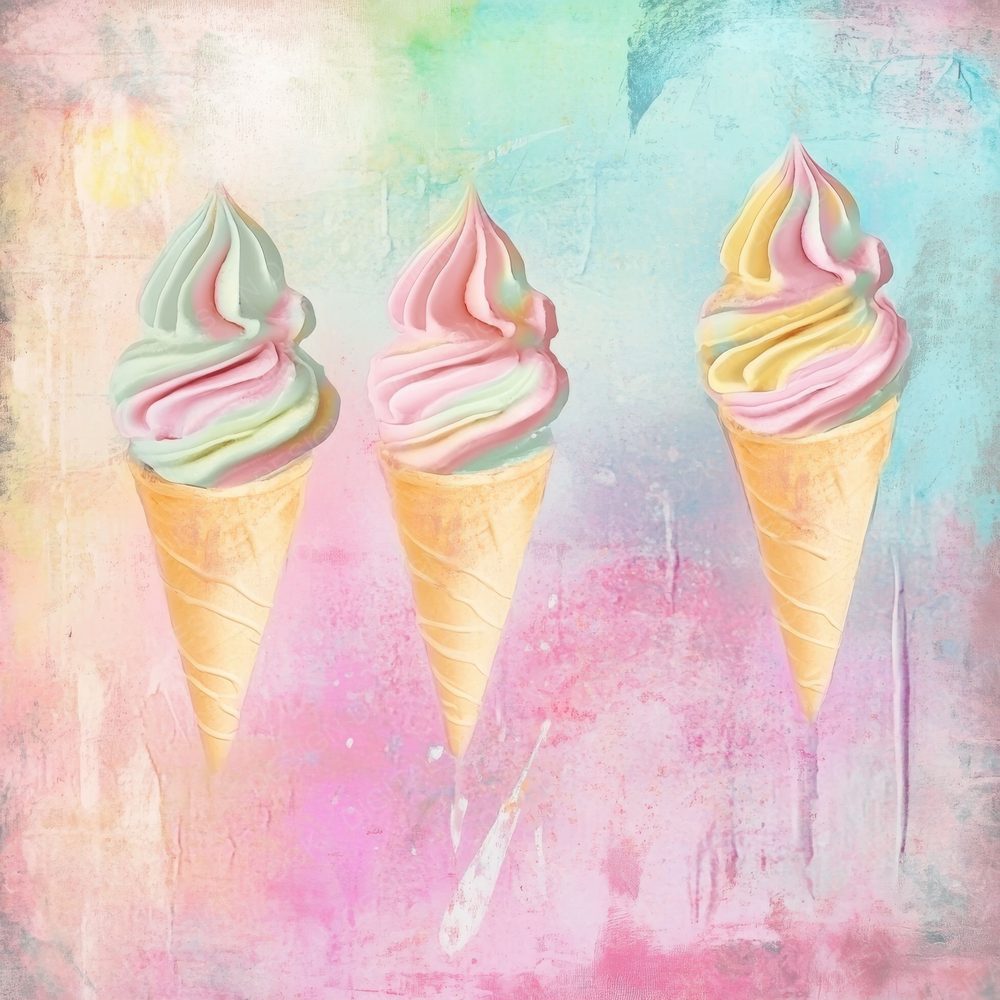Ice Cream Drips Background Digital Paper Pack (DDD002048)