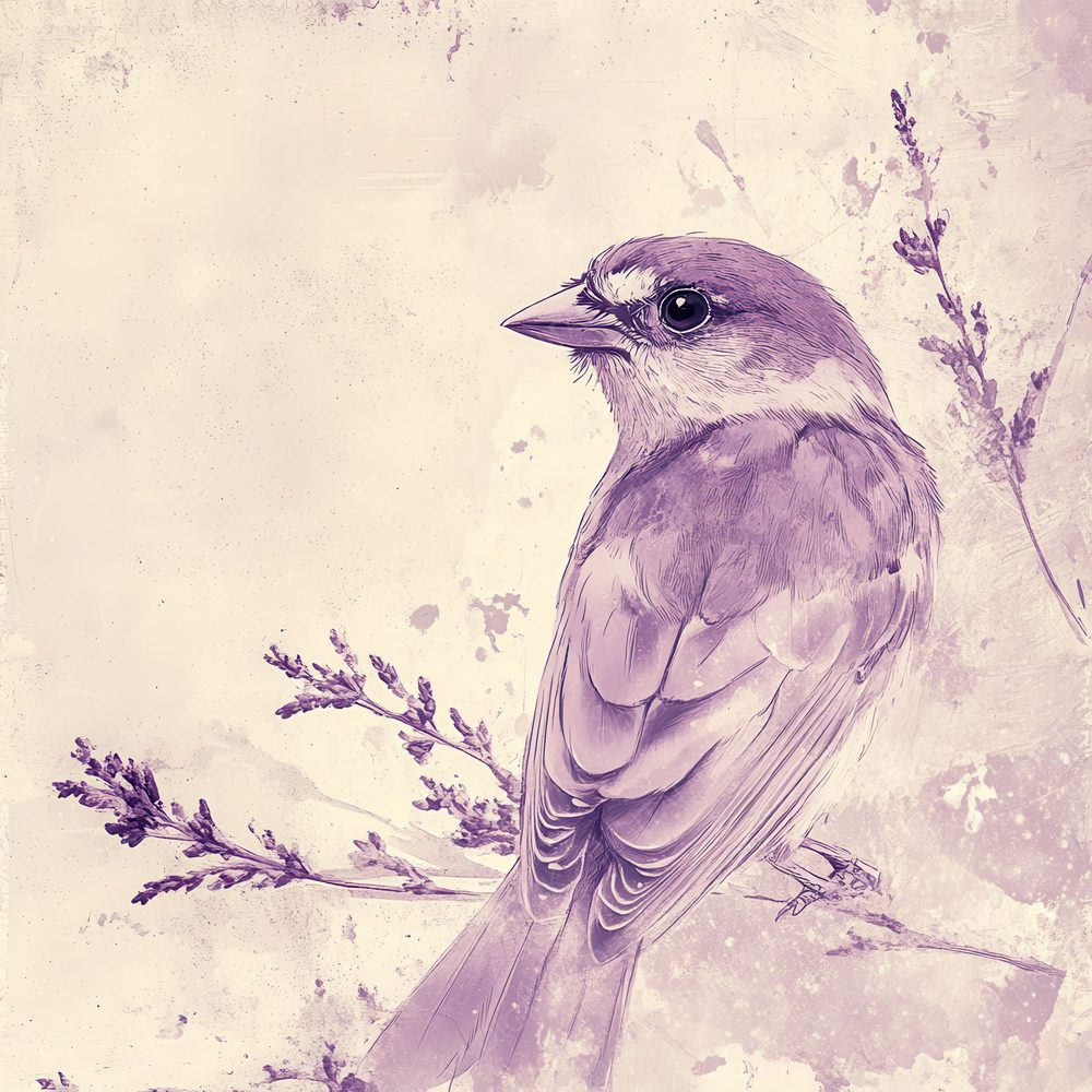 Ink Bird Lavender Detail Digital Paper Pack (DDD002088)