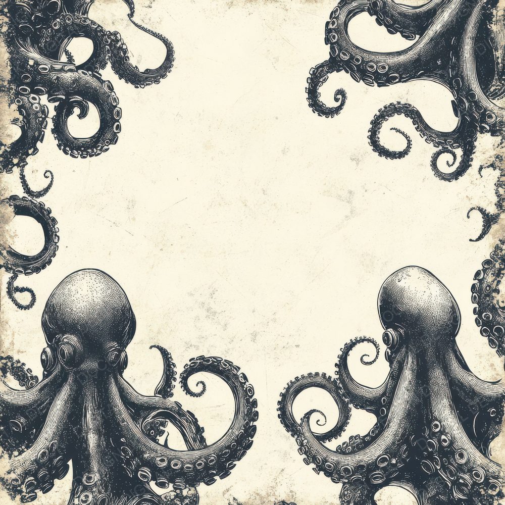Ink Octopus Tangle Digital Paper Pack (DDD002117)