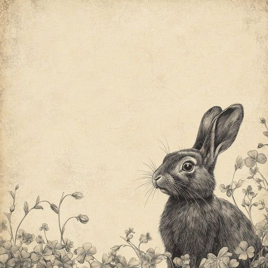 Ink Rabbit Clover Sketch Digital Paper Pack (DDD002121)