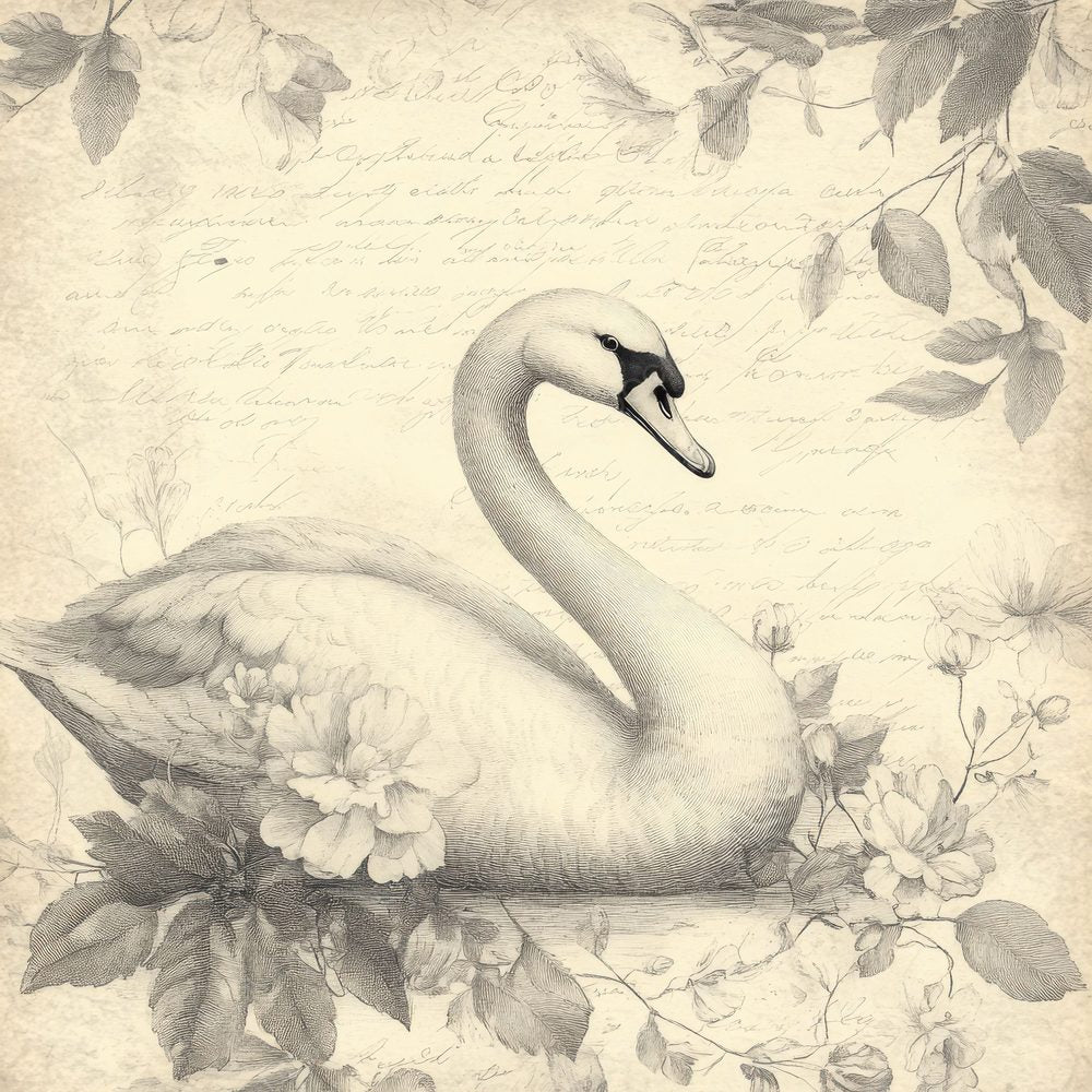 Ink Swan Botanical Digital Paper Pack (DDD002130)
