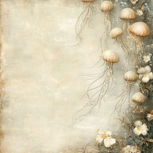 Jellyfish Drift Ocean Digital Paper Pack (DDD002213)