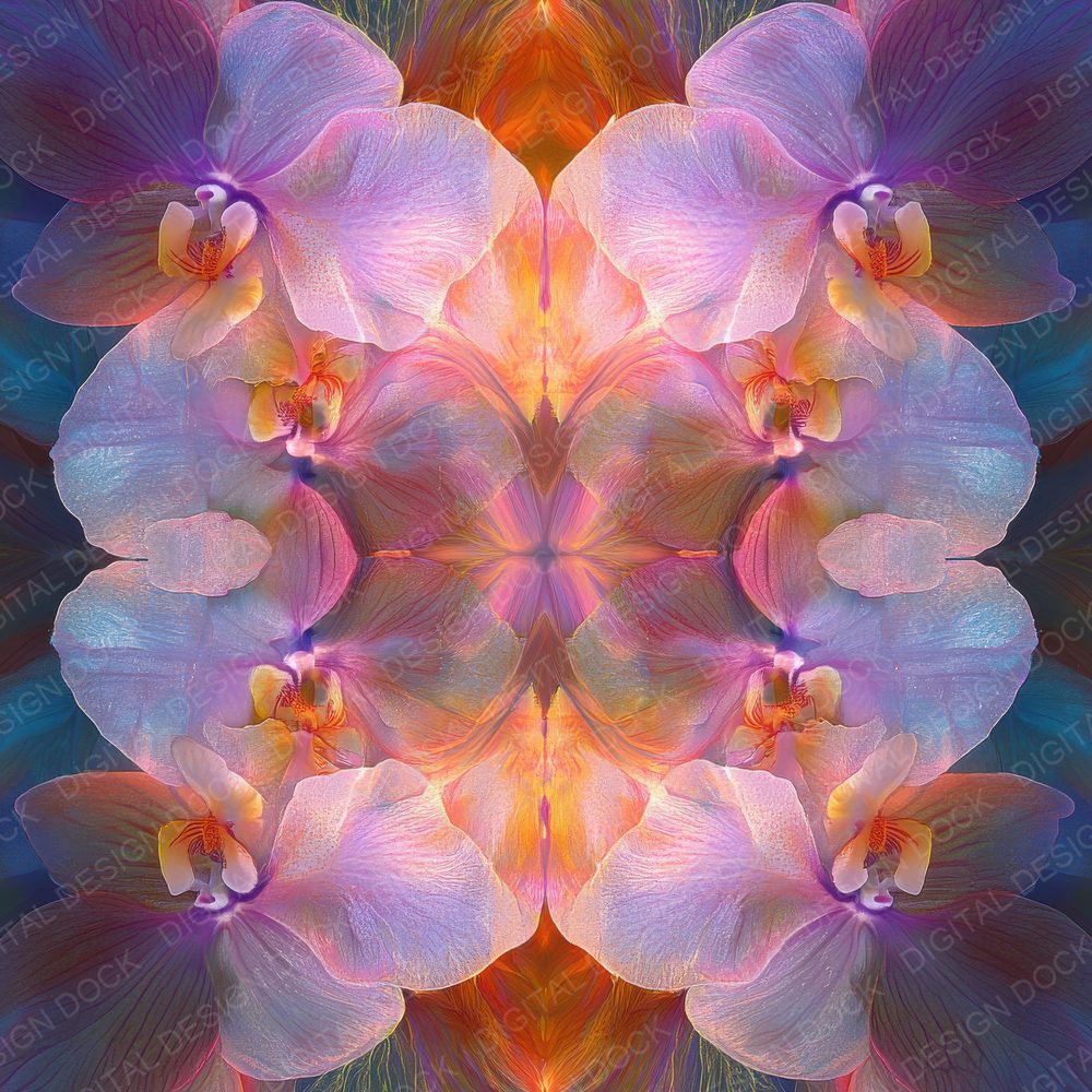 Kaleidoscopic Orchid Prism Digital Paper Pack (DDD002230)