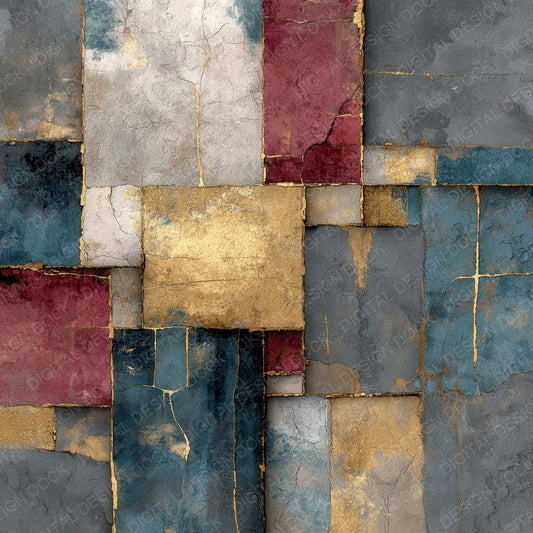 Kintsugi Ceramic Crack Gold Matte Digital Paper Pack (DDD002240)