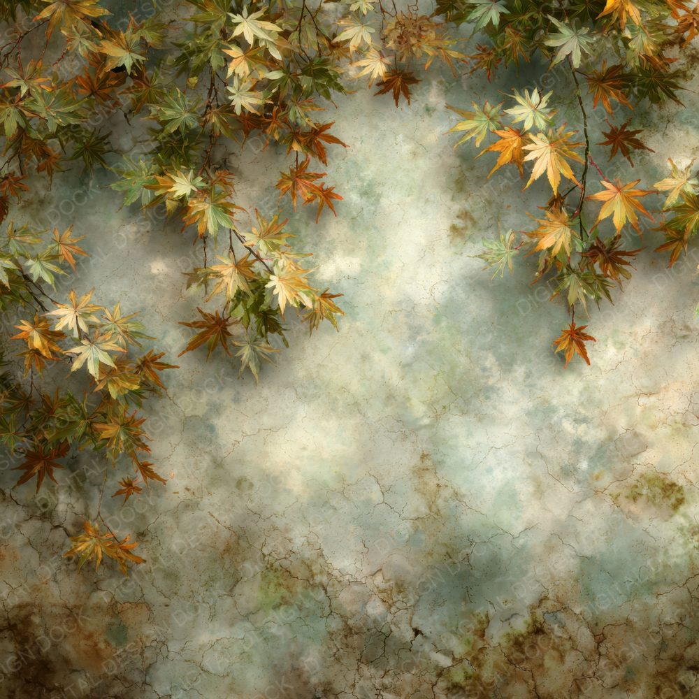 Kyoto Garden Moss Sand Fog Leaf Digital Paper Pack (DDD002261)