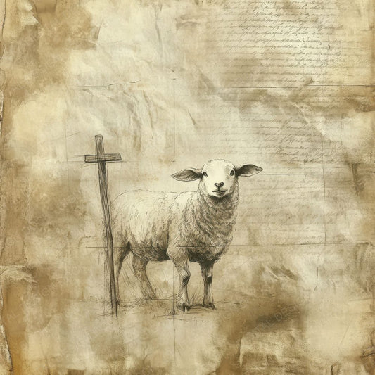 Lamb Shepherd Script Digital Paper Pack (DDD002271)
