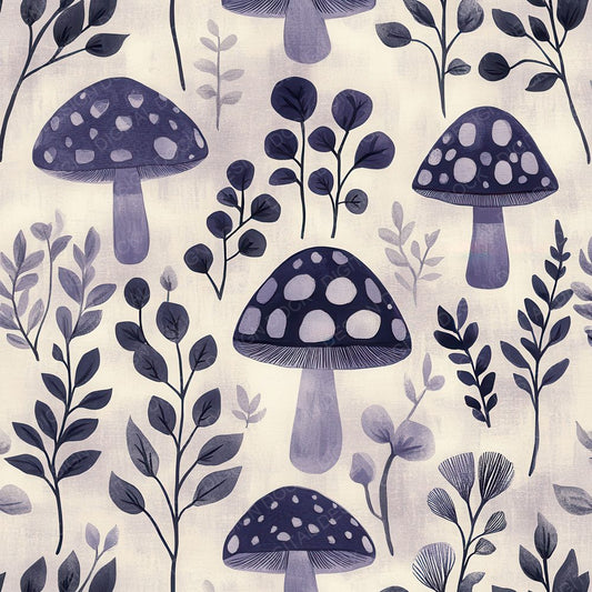 Lavender Mushroom Folk Digital Paper Pack (DDD002292)