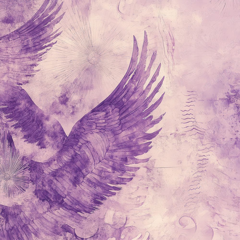 Lavender Radiant Wings Digital Paper Pack (DDD002297)