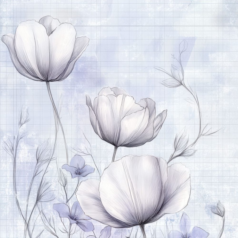 Lavender Tulip Script Digital Paper Pack (DDD002303)