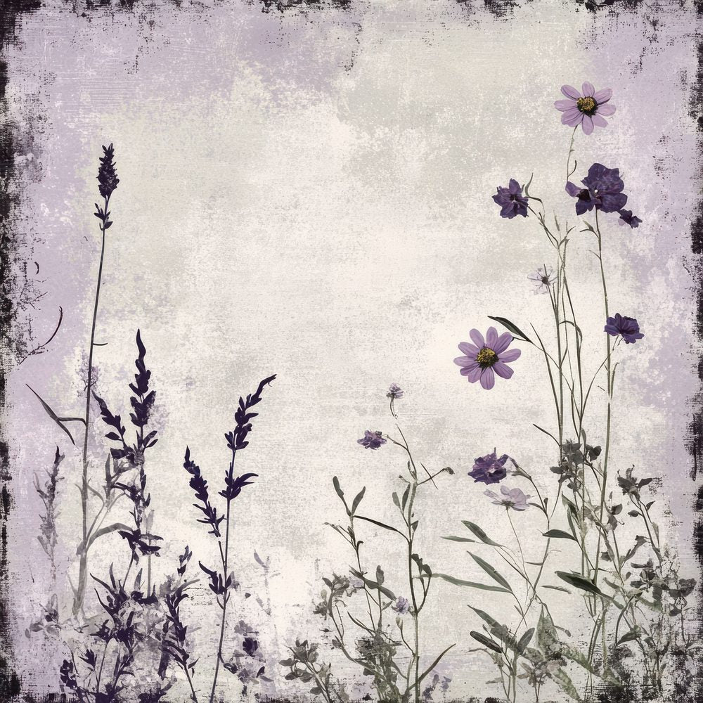 Lavender Wild Shabby Digital Paper Pack (DDD002305)