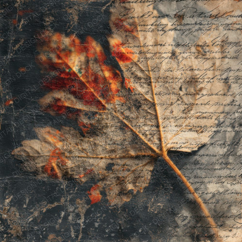Leaf Burn Journal Digital Paper Pack (DDD002308)