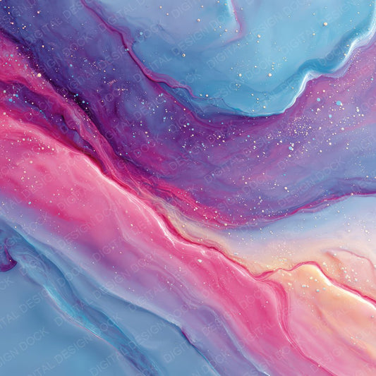 Magenta Cyan Marble Drip Digital Paper Pack (DDD002406)