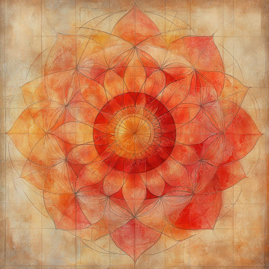 Mandala Lotus Glyph Digital Paper Pack (DDD002415)