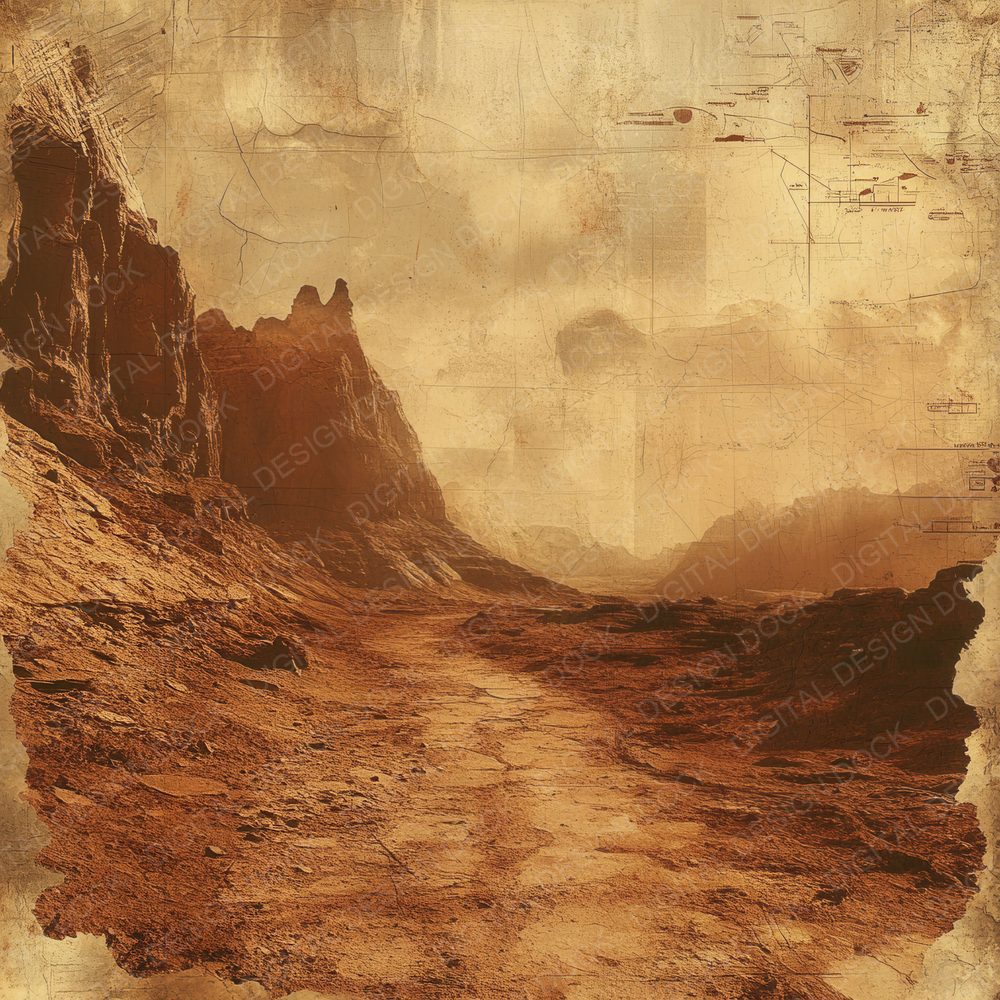Mars Soil Tracks Digital Paper Pack (DDD002437)