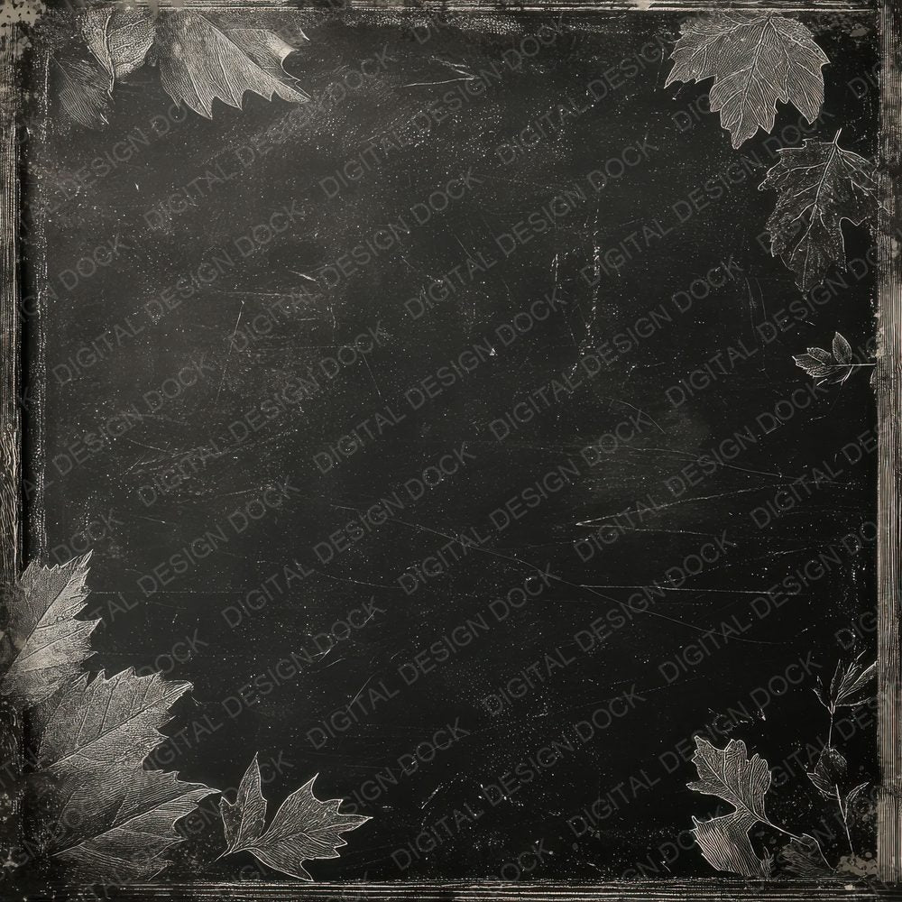 Midnight Chalk Leaves Digital Paper Pack (DDD002504)