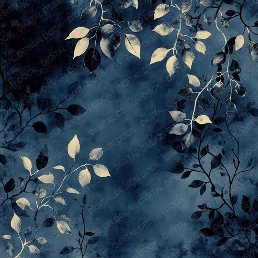 Midnight Ink Flora Digital Paper Pack (DDD002510)